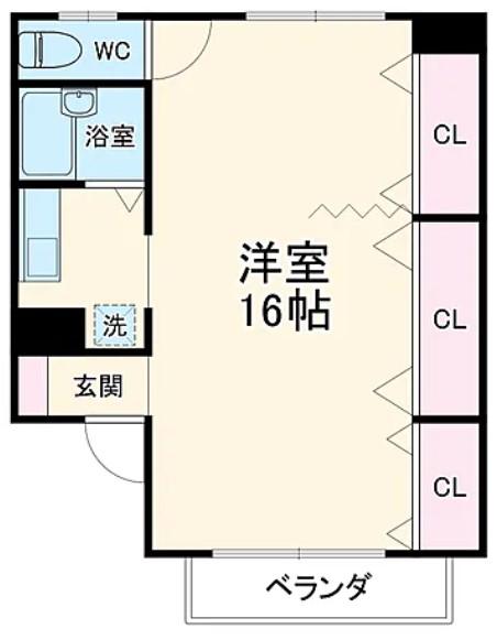 コーポレーションT&T(ワンルーム/4階)の間取り写真