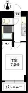 ハピネス高畑(1K/3階)の間取り写真