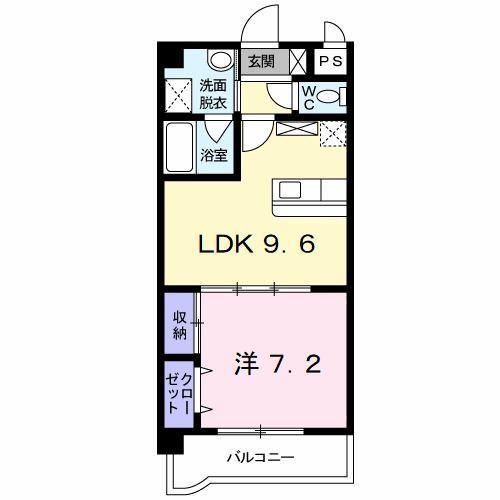 サンライズK(1LDK/2階)の間取り写真