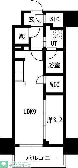 メイクスアート名駅ウエスト(1LDK/2階)の間取り写真
