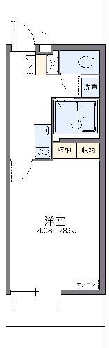 レオネクストLUCE高松(1K/4階)の間取り写真