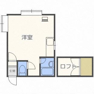 エスポアール23(ワンルーム/2階)の間取り写真