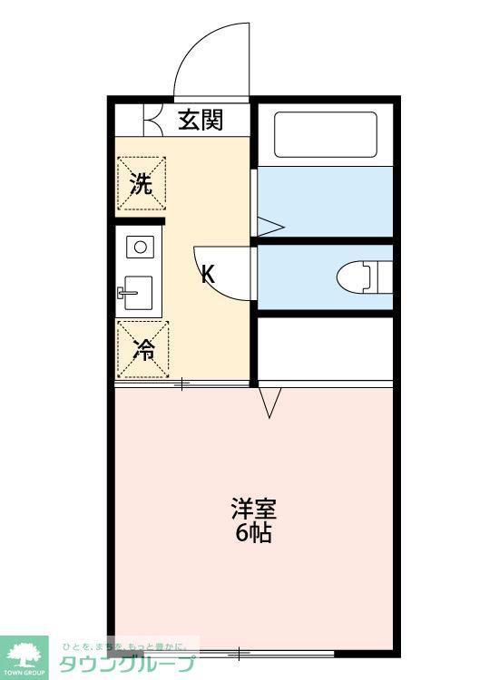 ふれんどハイツ(1K/1階)の間取り写真