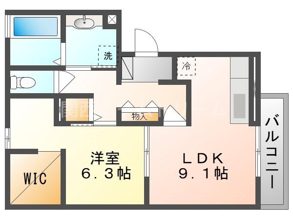 クレヴィアメゾン(1LDK/3階)の間取り写真