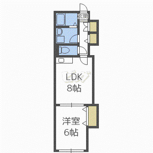 グランメゾン22(1LDK/3階)の間取り写真