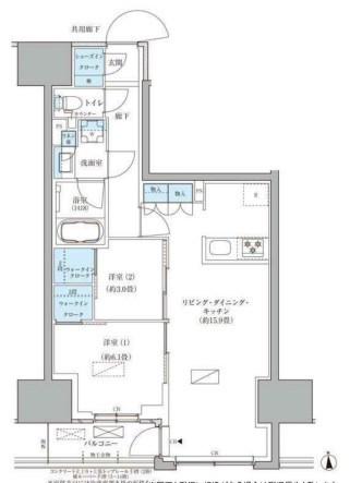 パークアクシス品川天王洲アイル(2LDK/11階)の間取り写真