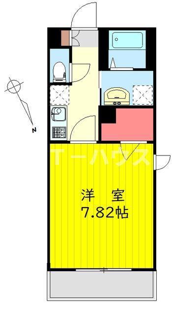 フォルスX(1K/1階)の間取り写真