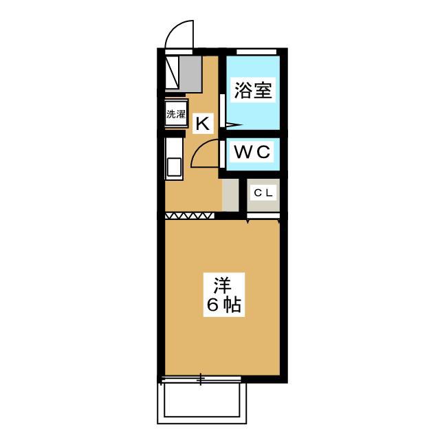  BENE (1K/1階)の間取り写真