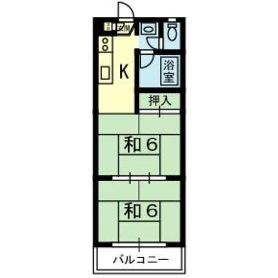 ポエム50(2K/2階)の間取り写真