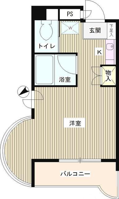 エステージ西調布(ワンルーム/2階)の間取り写真