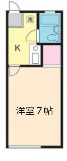 白駒ハイツ(1K/1階)の間取り写真