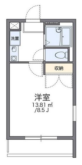 レオパレスポラール(1K/2階)の間取り写真