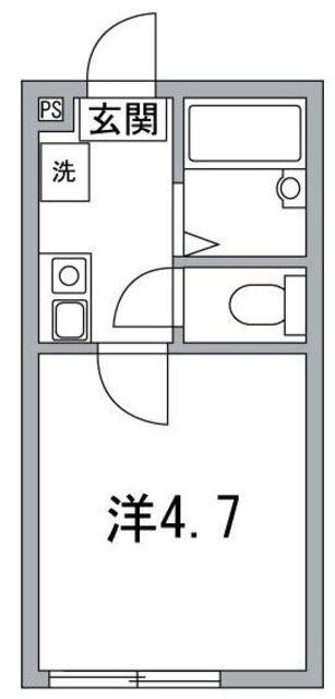リブ北千住(1K/1階)の間取り写真