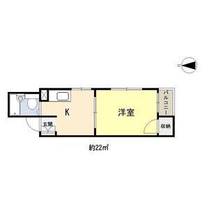 メゾンド針中野(1K/3階)の間取り写真