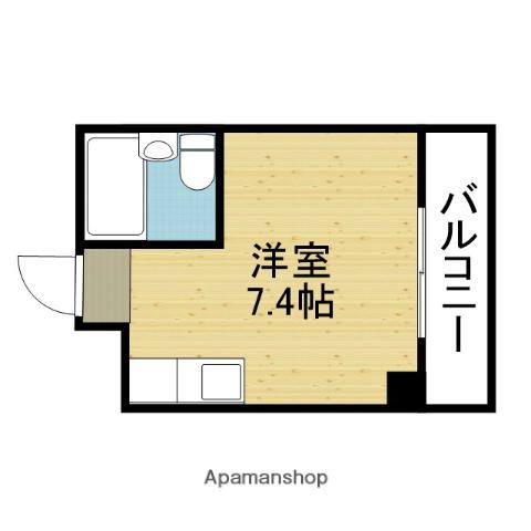 メルヘン新今里(ワンルーム/2階)の間取り写真