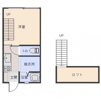 リゾートインピュアハウスI(1K/2階)の間取り写真