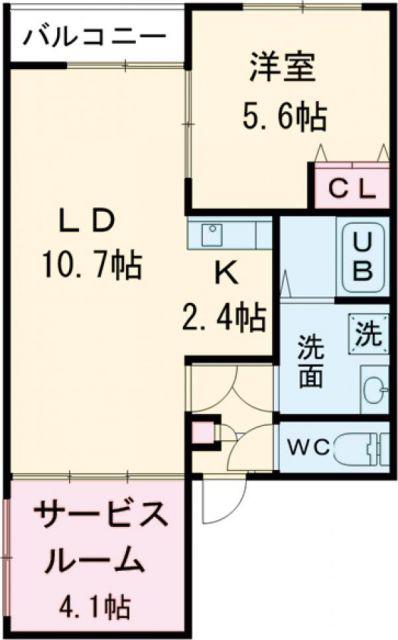ル シャノワールツー(1SLDK/2階)の間取り写真