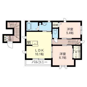 サンガーデン(2LDK/2階)の間取り写真