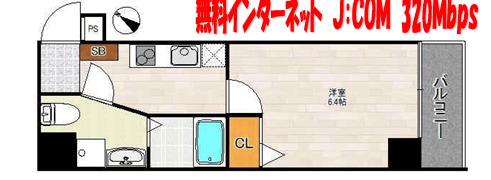 レクシア天神橋(1K/9階)の間取り写真