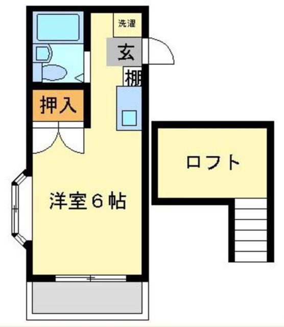 オーク玉川学園(ワンルーム/2階)の間取り写真