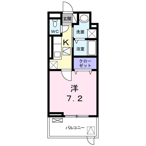 APT.くりくま(1K/1階)の間取り写真