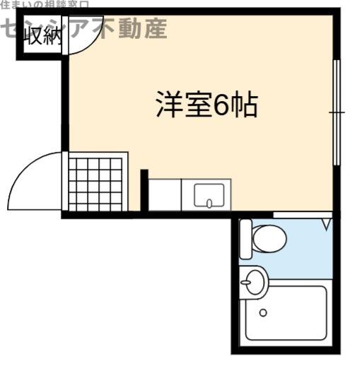 京橋ファインビル(ワンルーム/3階)の間取り写真