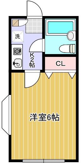 アートビレッジ(1K/1階)の間取り写真