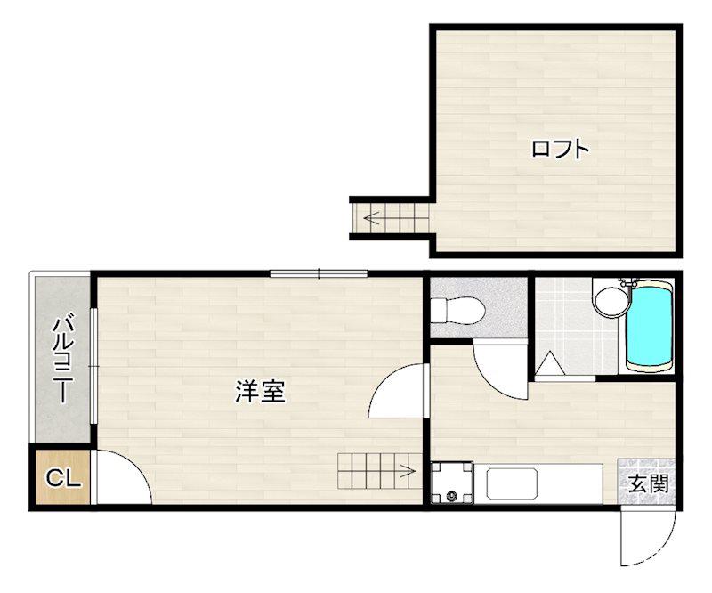 APARTMENT N FIRST(1K/2階)の間取り写真