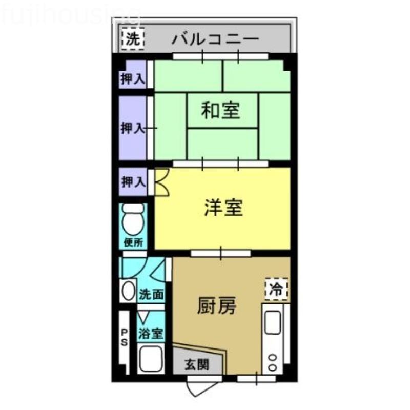 佐藤ビル(2DK/3階)の間取り写真