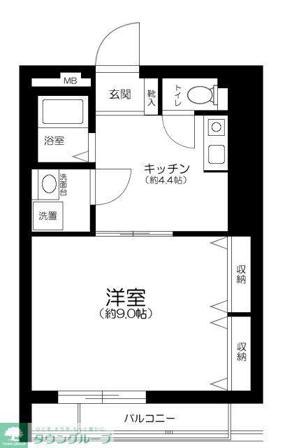 ヴェルステージ上板橋(1K/3階)の間取り写真