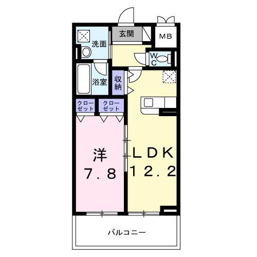 ザ・レジデンス水戸桜川(1LDK/6階)の間取り写真