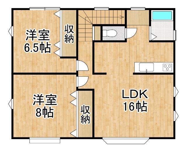 エスポワール(2LDK/2階)の間取り写真