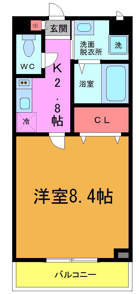 ARAKISS PLAZA(1K/2階)の間取り写真