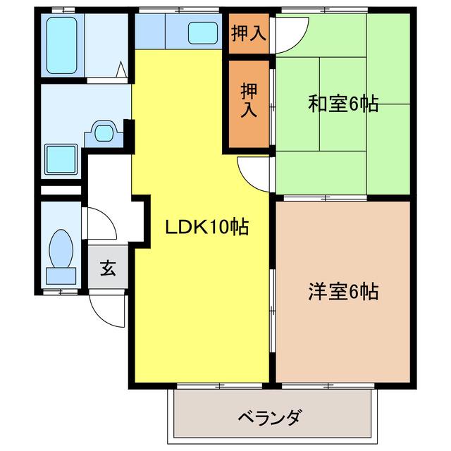 アネックス(2LDK/2階)の間取り写真