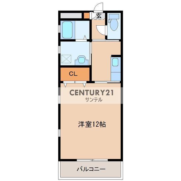 EXESS(1K/5階)の間取り写真