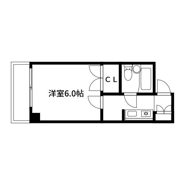 アネックス ワン(1K/2階)の間取り写真