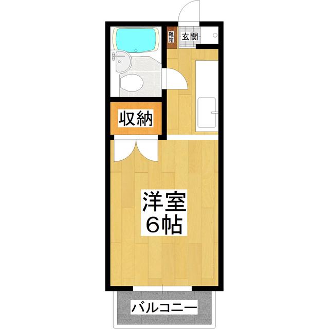 サンヨーコーポ(1K/1階)の間取り写真