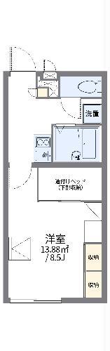 レオパレス長崎(1K/1階)の間取り写真