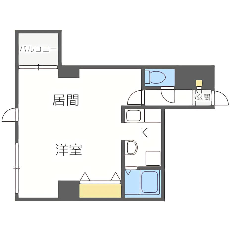 パークヒルズイースト23A(1LDK/11階)の間取り写真