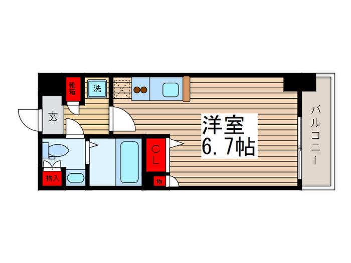 エスティメゾン大島(ワンルーム/4階)の間取り写真