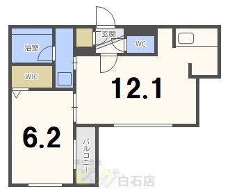 アクア美園(1LDK/3階)の間取り写真