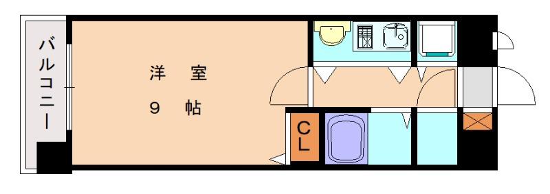 ロイヤル香椎(1K/6階)の間取り写真