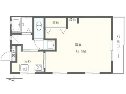 プチメゾンST(1K/2階)の間取り写真