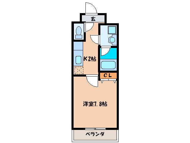 スペランツァ(1K/2階)の間取り写真