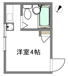 サンKACHIDOKI(ワンルーム/1階)の間取り写真