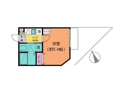 プラナス日吉I(1K/1階)の間取り写真