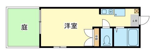 パステルSK(1K/1階)の間取り写真