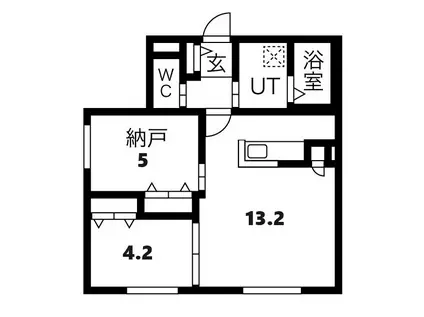 RESIDENCE SHINMEI NANGOU(2LDK/4階)の間取り写真
