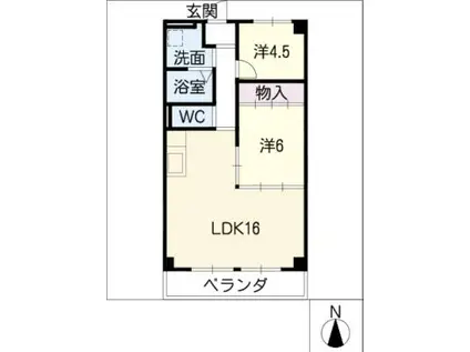 SSマンション(2LDK/1階)の間取り写真