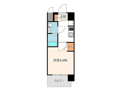 アドバンス大阪イースト(1K/9階)の間取り写真